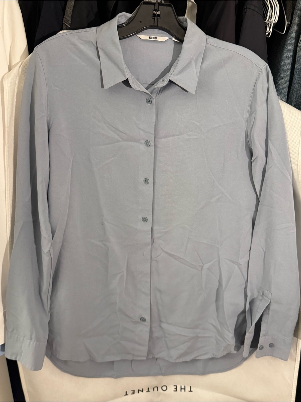 Uniqlo Light Blue Casual Button-Down Shirt - Men's